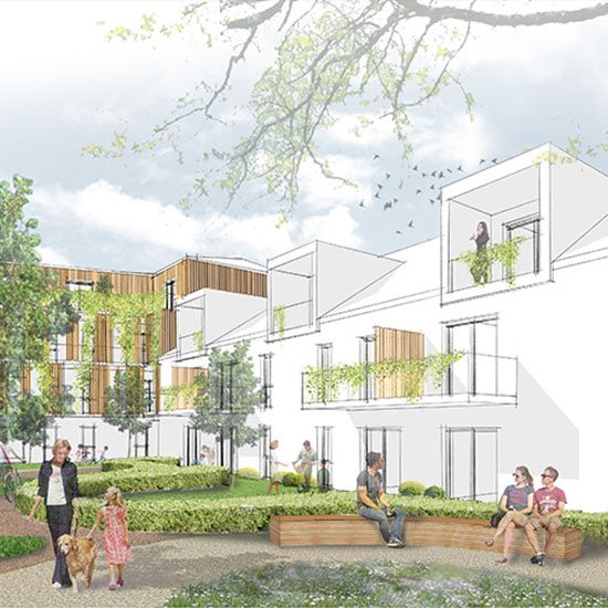 Konzeptstudie Mehrfamilienhäuser Laher Kirchweg, Im Heidkampe, Hannover